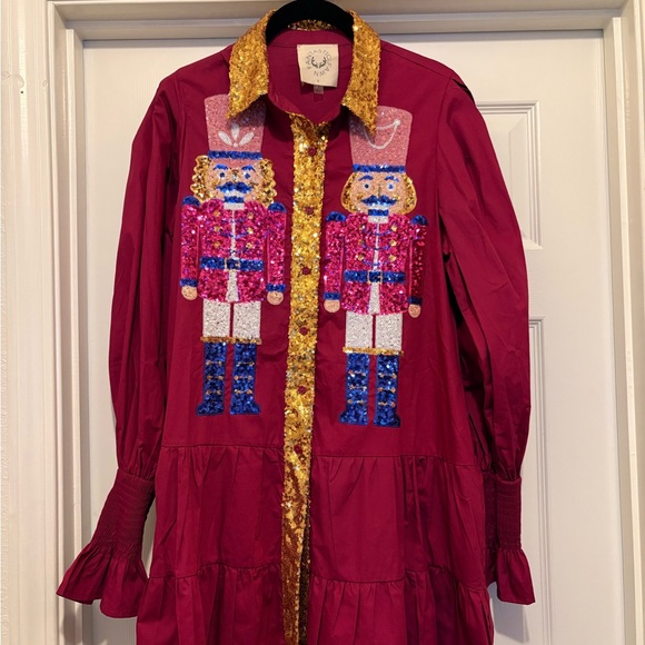 Red/Maroon/Garnet Sequin Nutcracker Dress - Picture 1 of 3